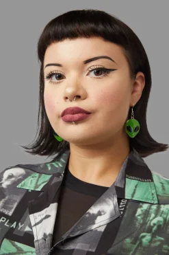 Alien Head Earrings