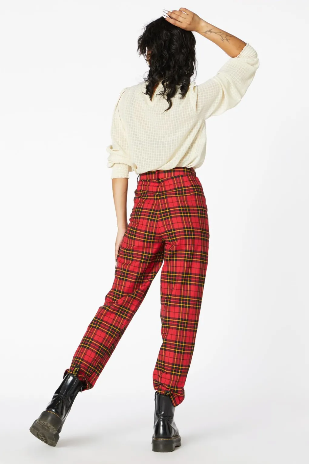 Arcana Tartan Pleated Pant