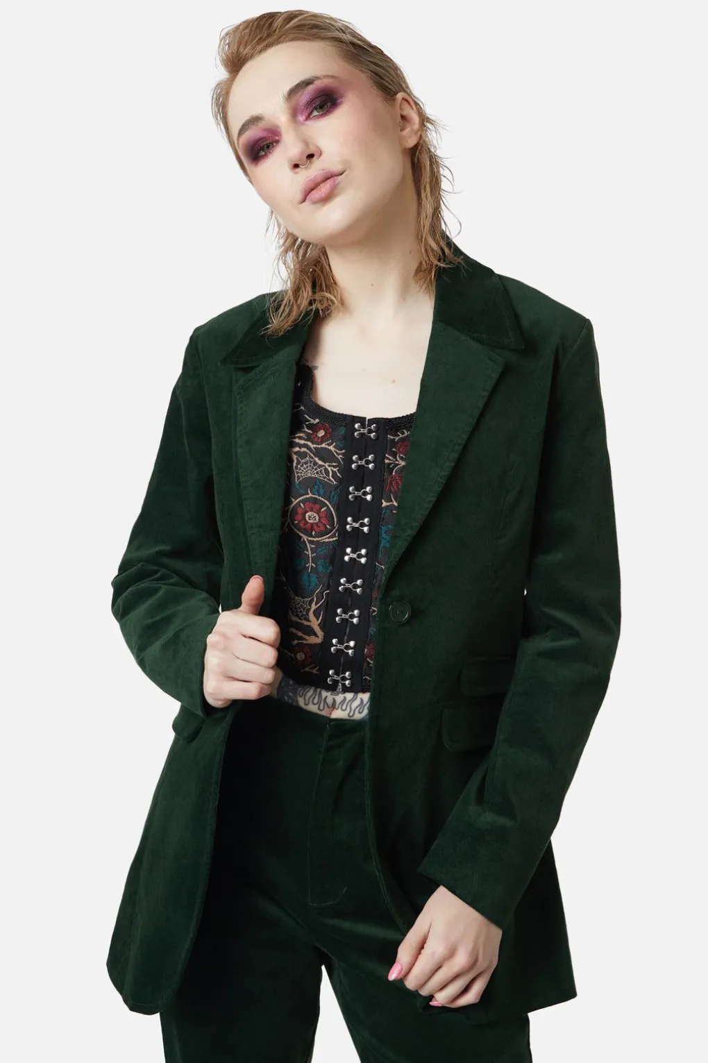 At The Alter Velvet Blazer