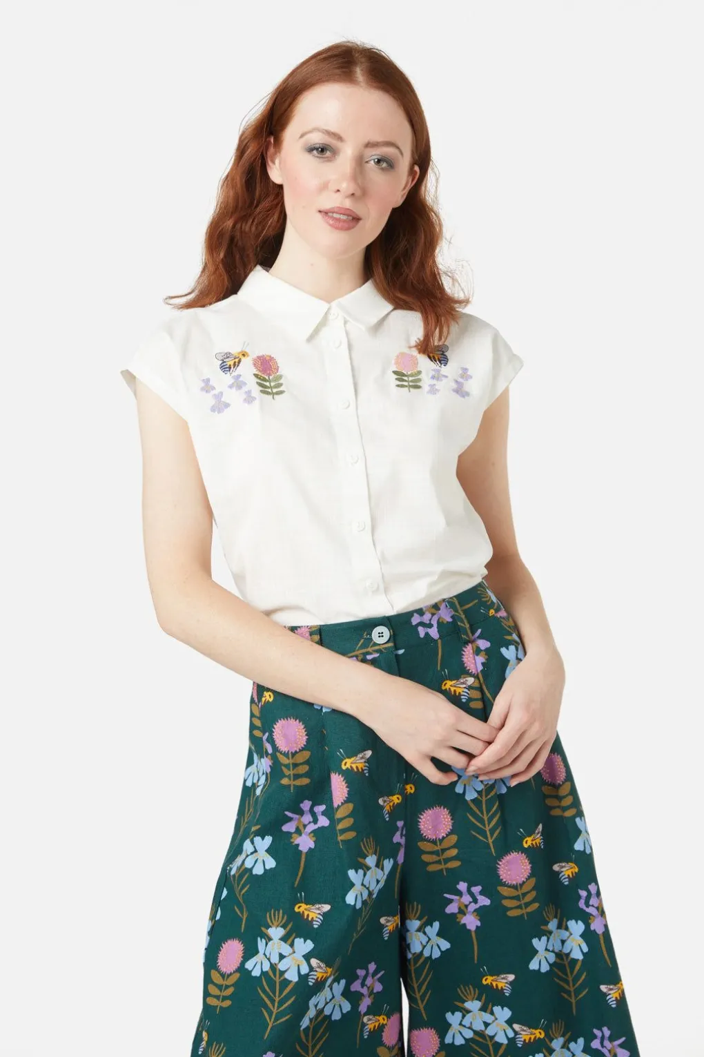 Blue Bee Emb Blouse