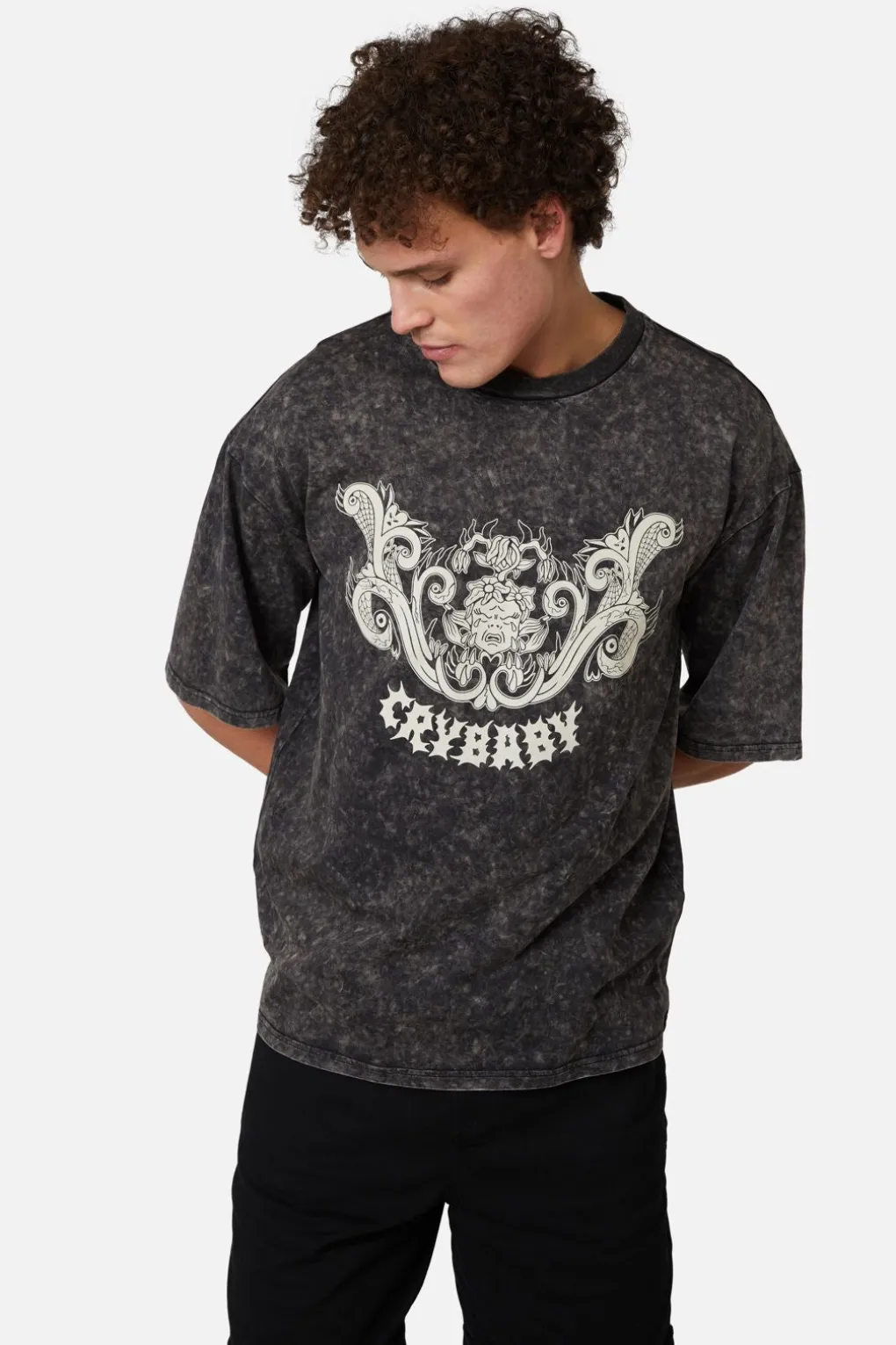 Break Their Hearts Acid Wash Tee