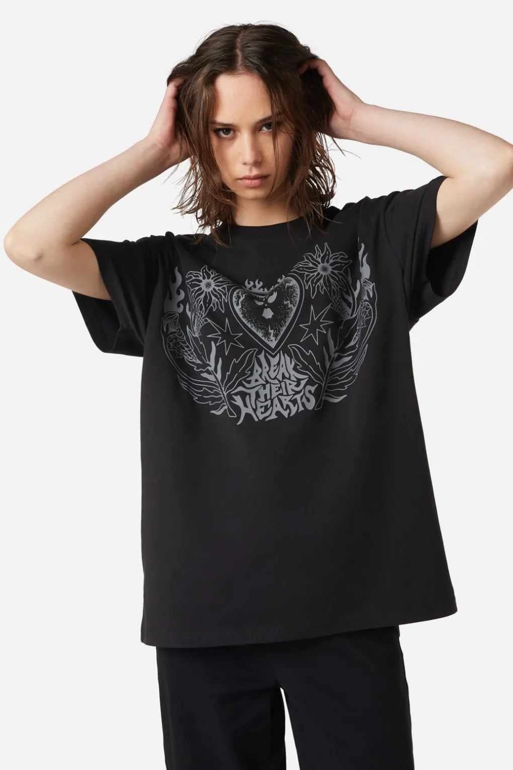 Break Their Hearts Distressed Tee