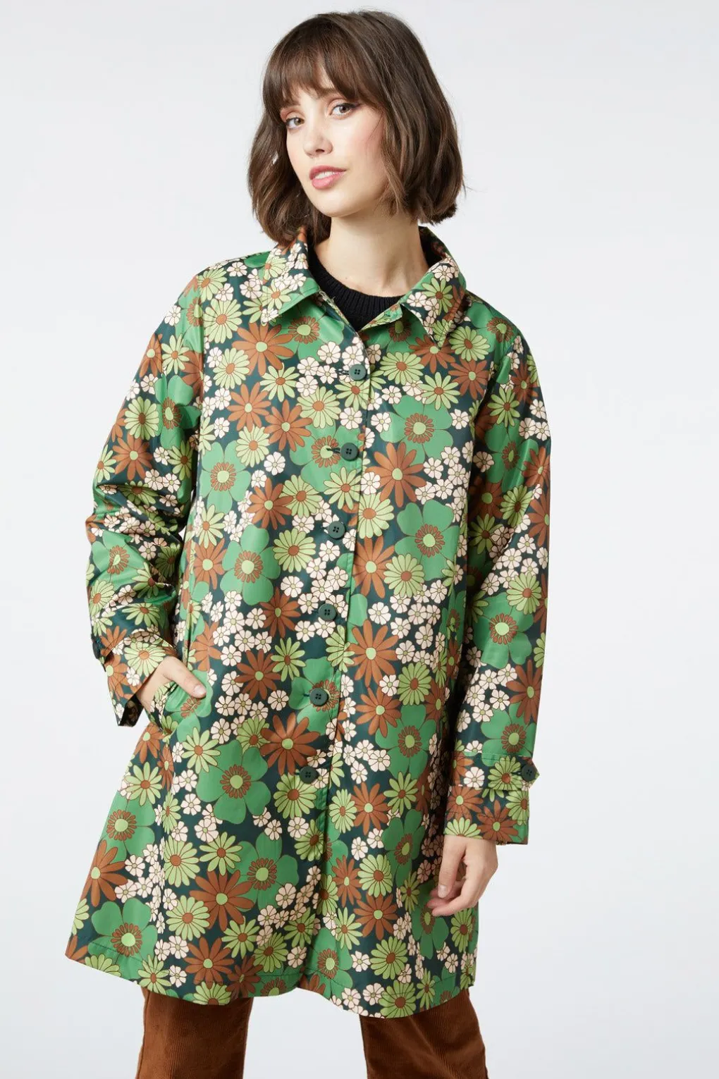 Bridgette Collared Raincoat