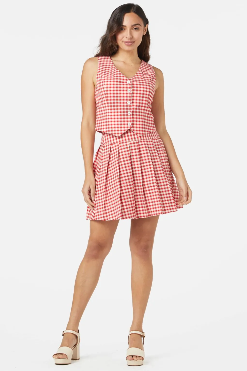 Callie Check Vest
