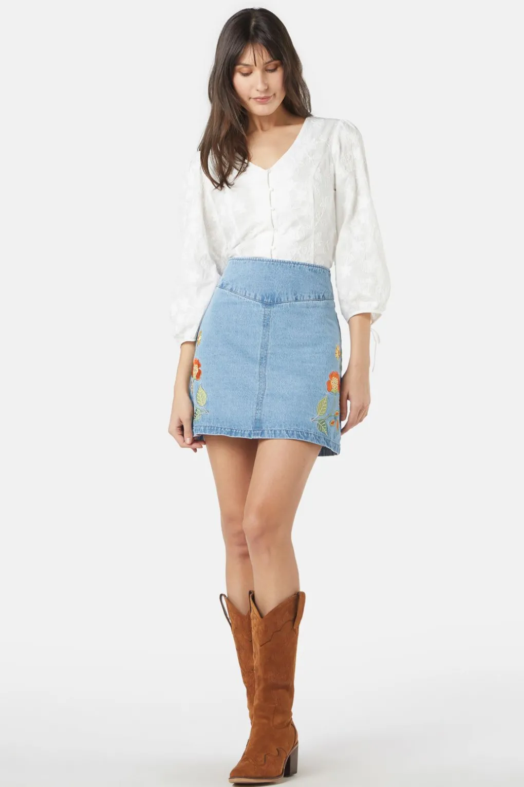 Cami Emb Skirt