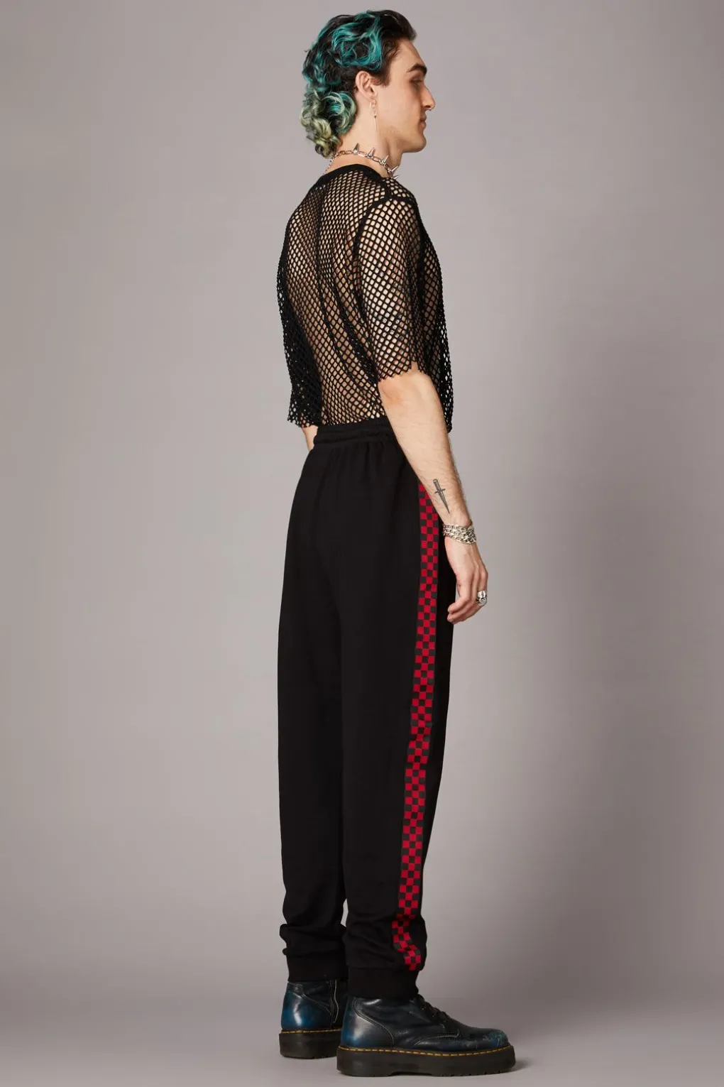 Check Print Goth Trackpant