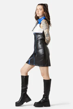 Chunky Zip Pu Dress