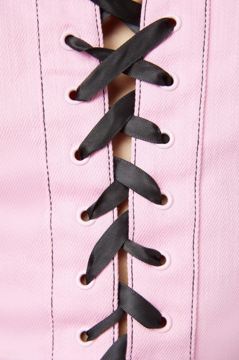 Contrast Grunge Corset Top