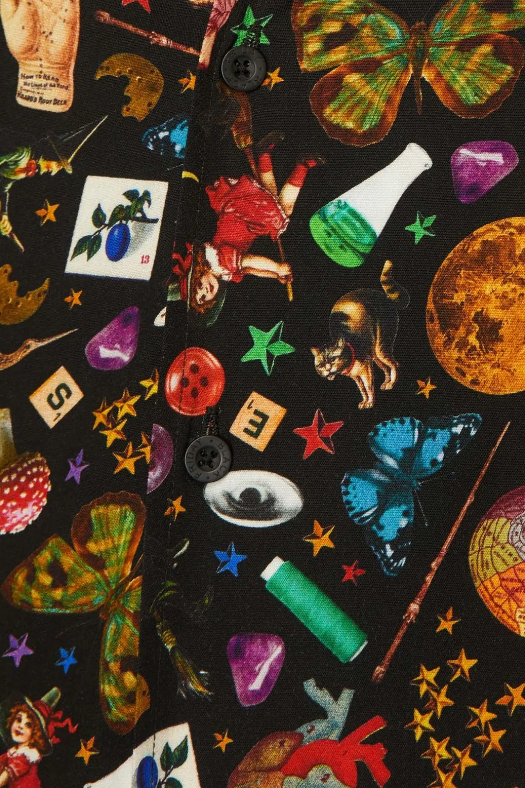 Crafty Witch Print Ss Shirt
