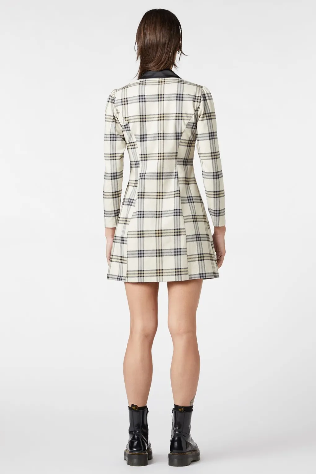 Crescent Tartan Long Sleeve Dress