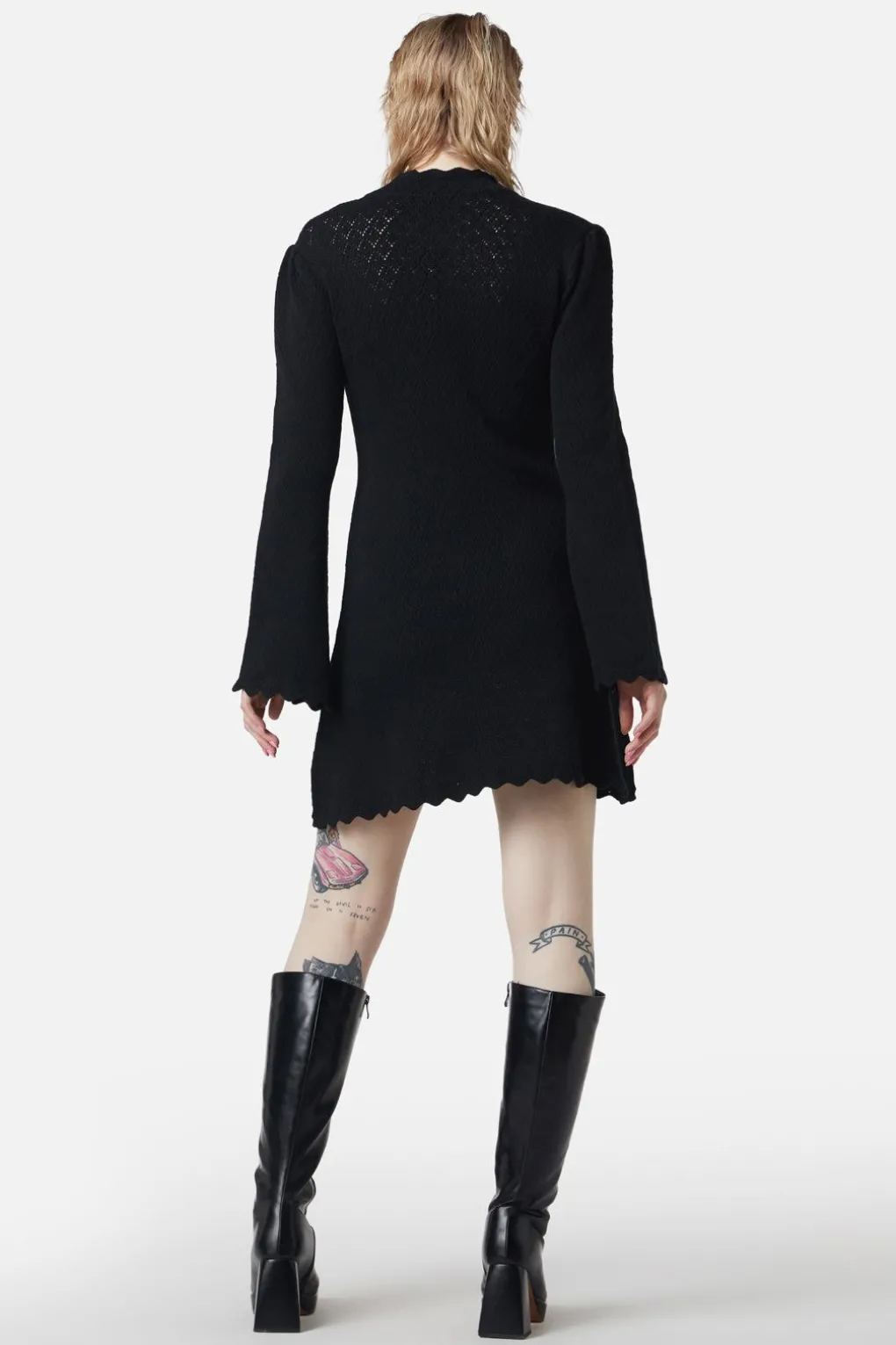 Crochet Knit Mini Dress