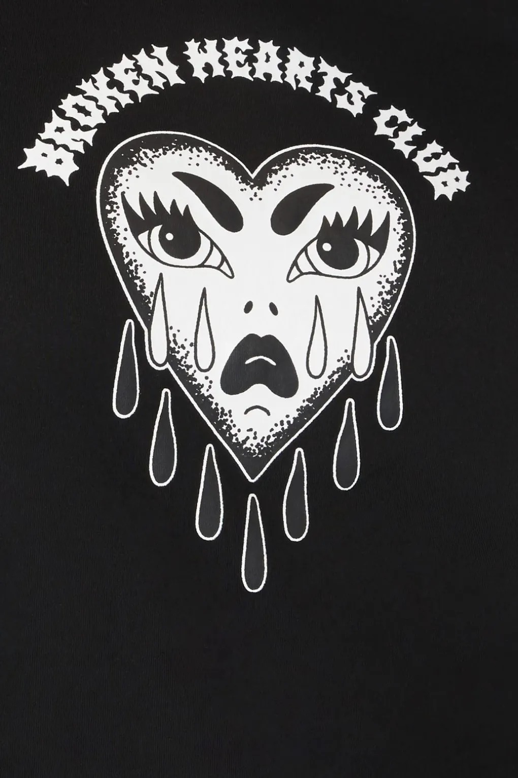 Curve Broken Hearts Crop Raglan
