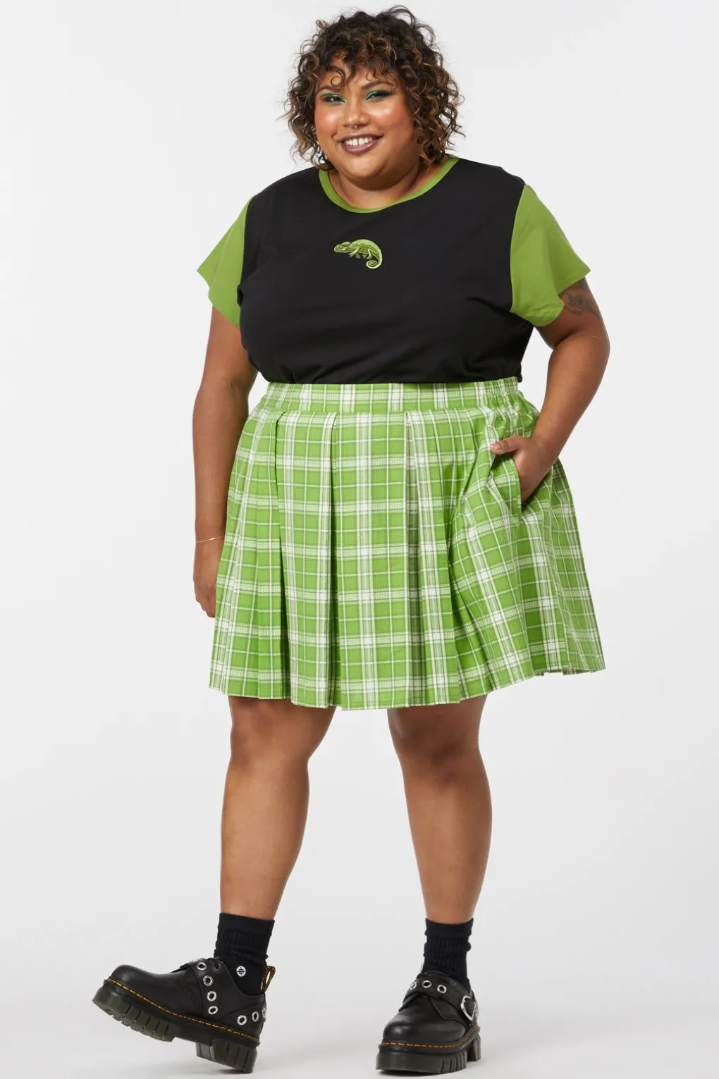 Curve Dazed Tartan Mini Skirt