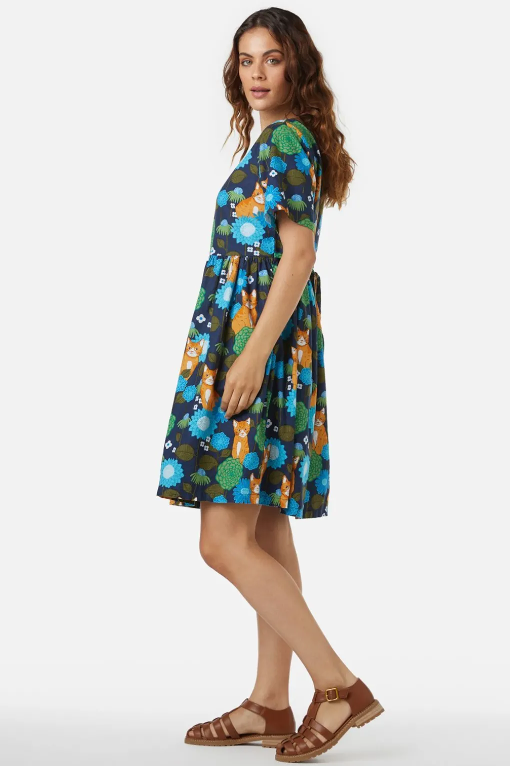 Cute Cat Smock Dress