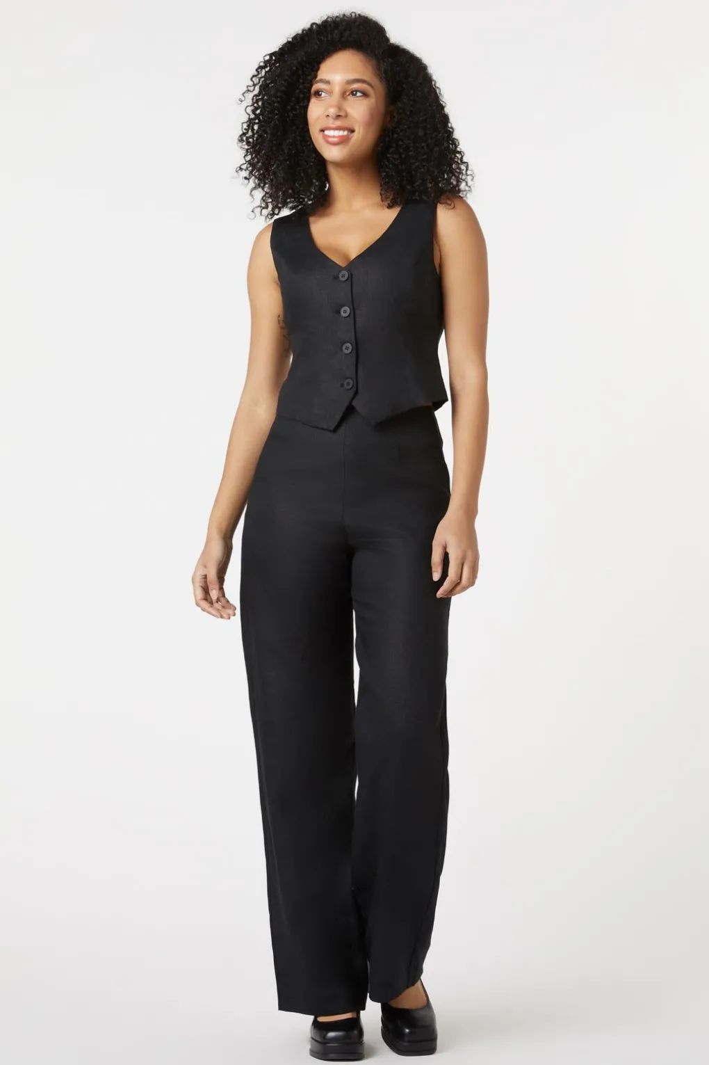 Darcey Linen Vest