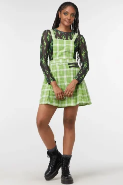 Dazed Tartan Pleat Pinny