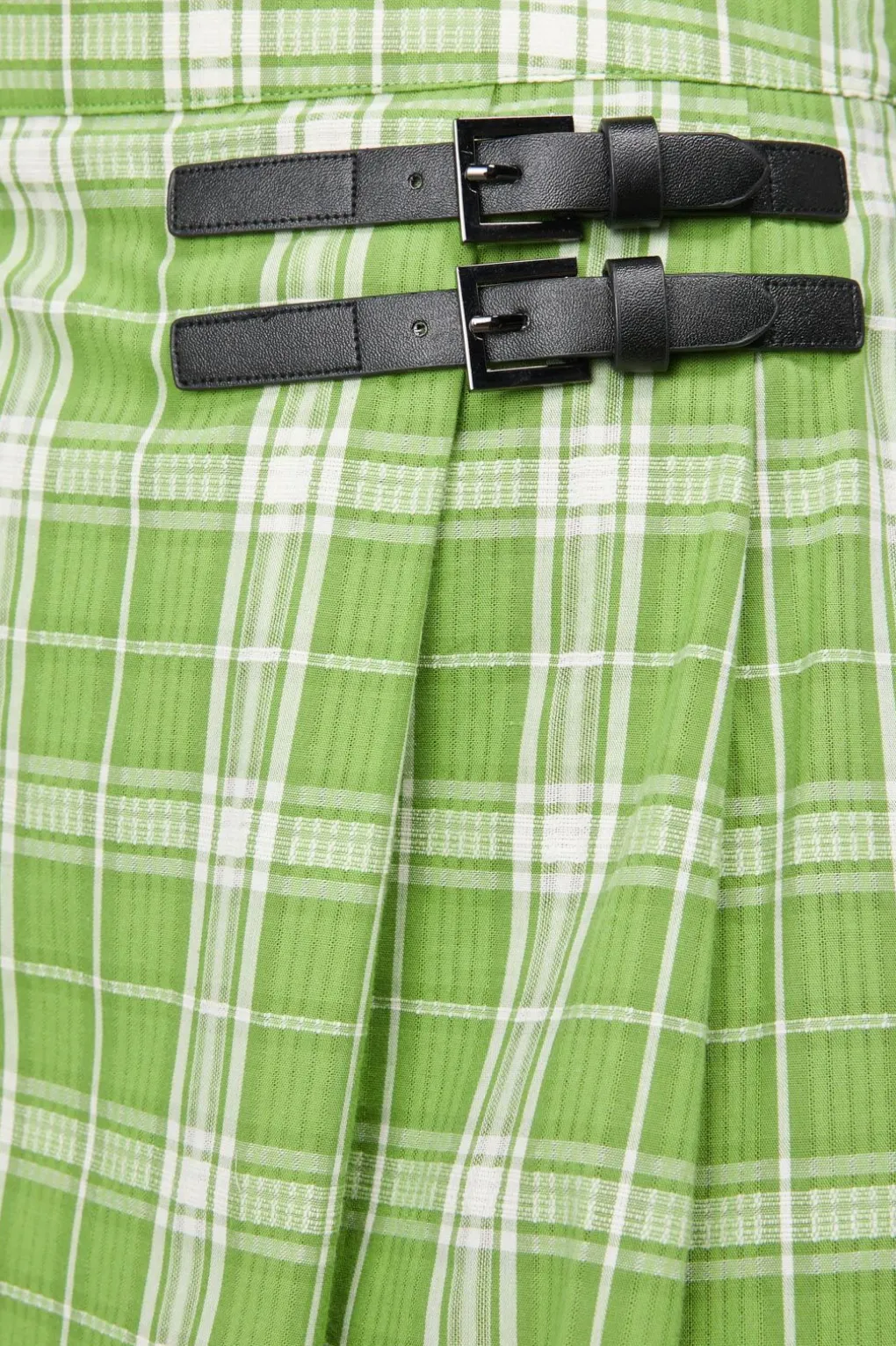 Dazed Tartan Pleat Pinny