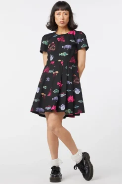 Deep Sea Pleated Dress