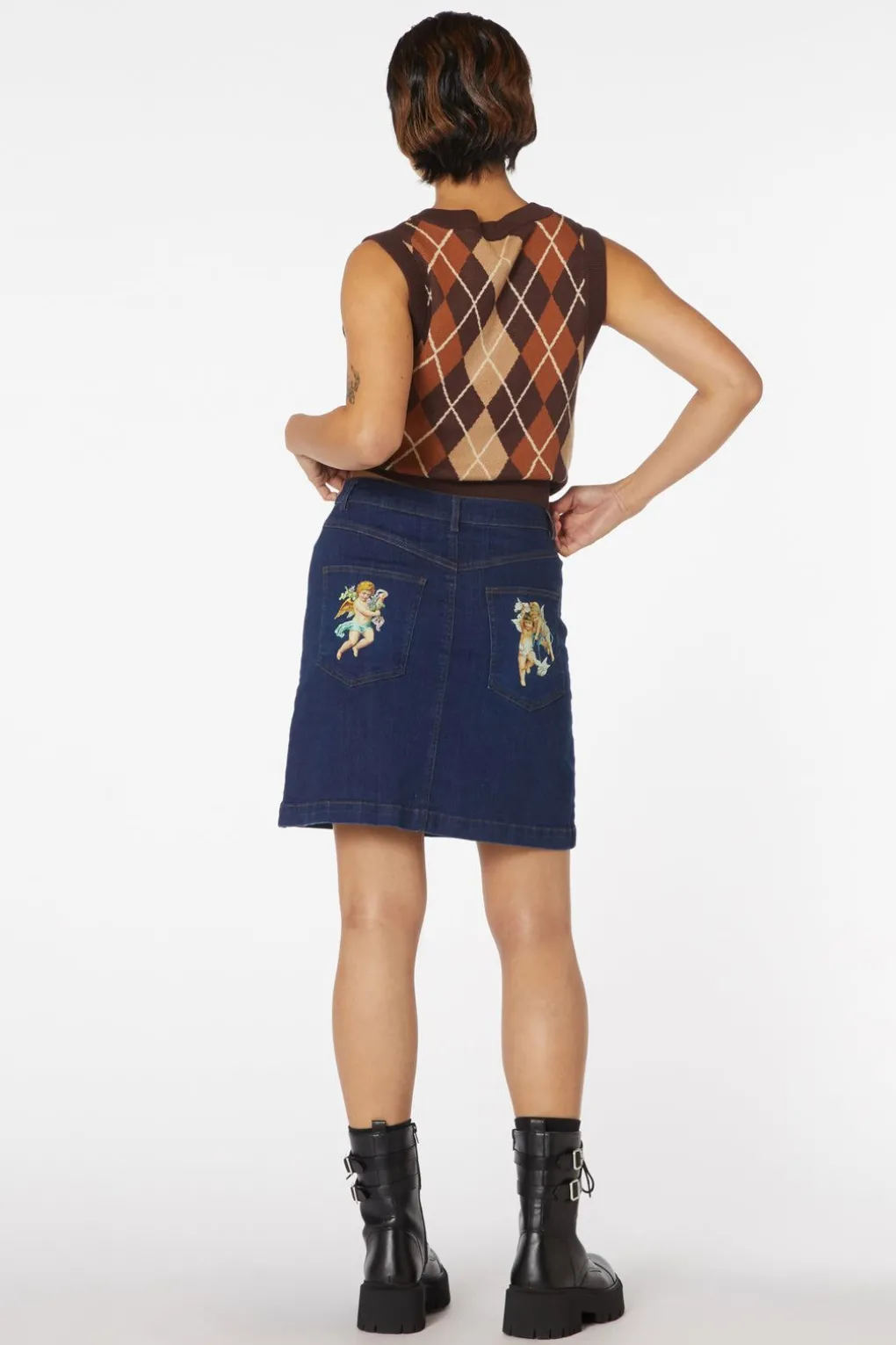 Denim Cherub Mini Skirt