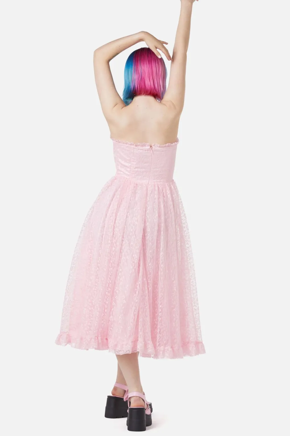 Elina Lace Trim Dress