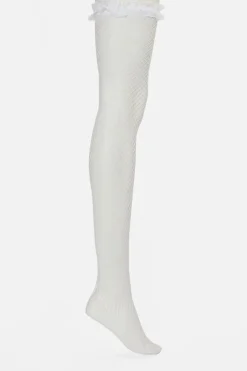 Fishnet Frill Over Knee Sock