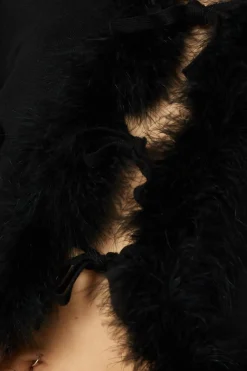 Fluff Trim Cardigan