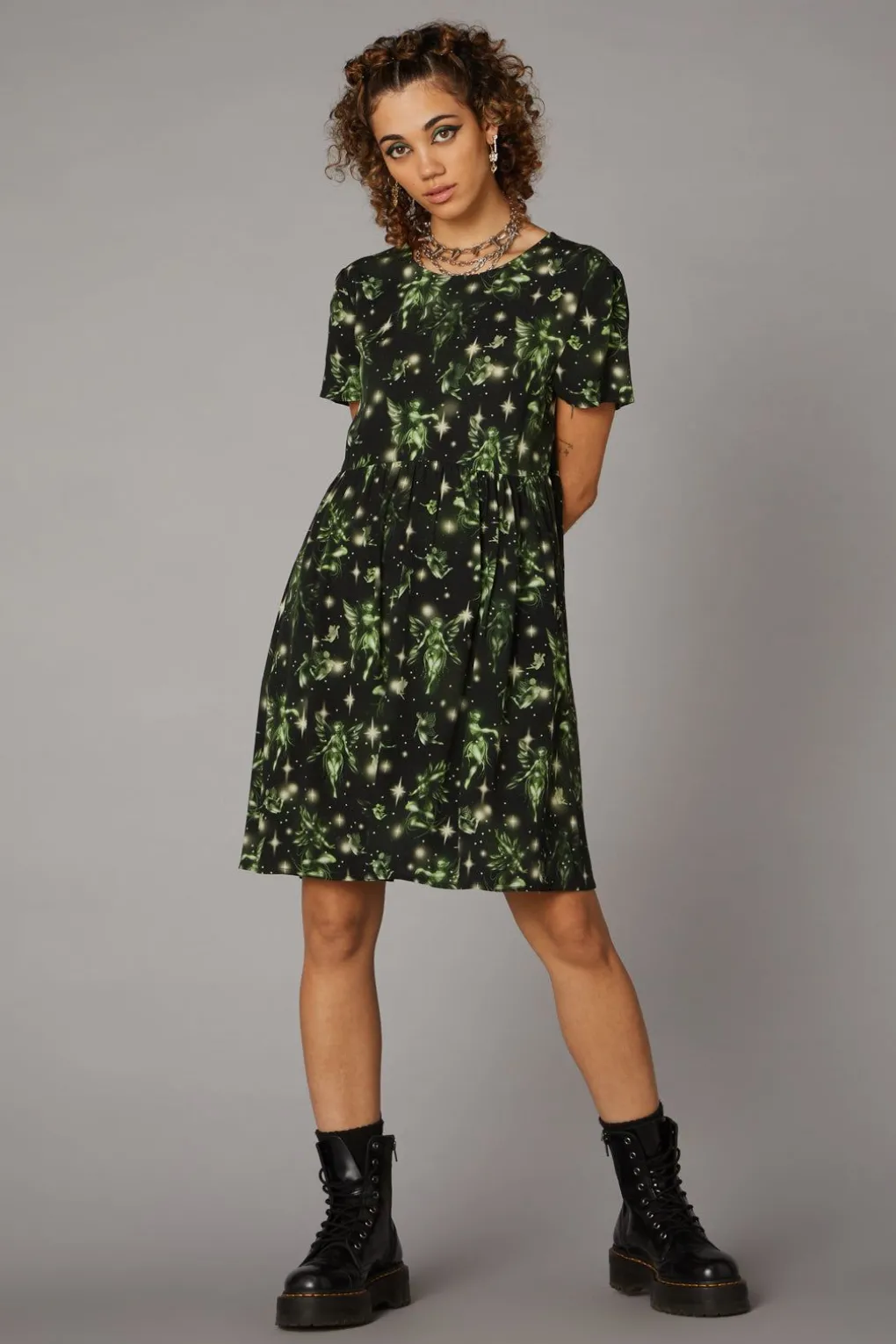 Forest Fairy Print Dress