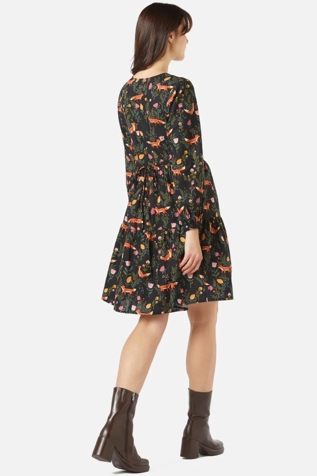 Fox Sleeved Dress