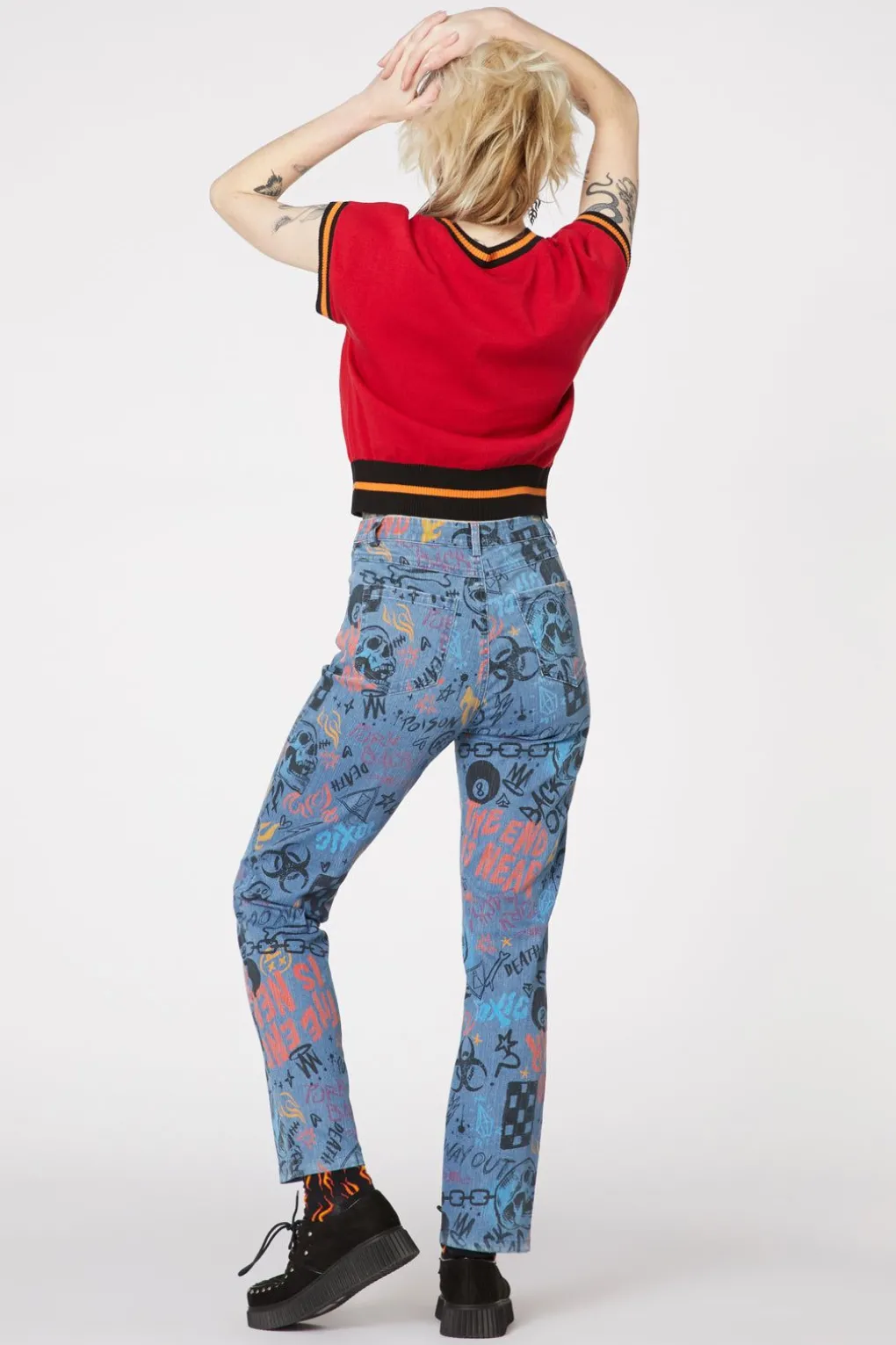 Graffiti Denim Slim Jean