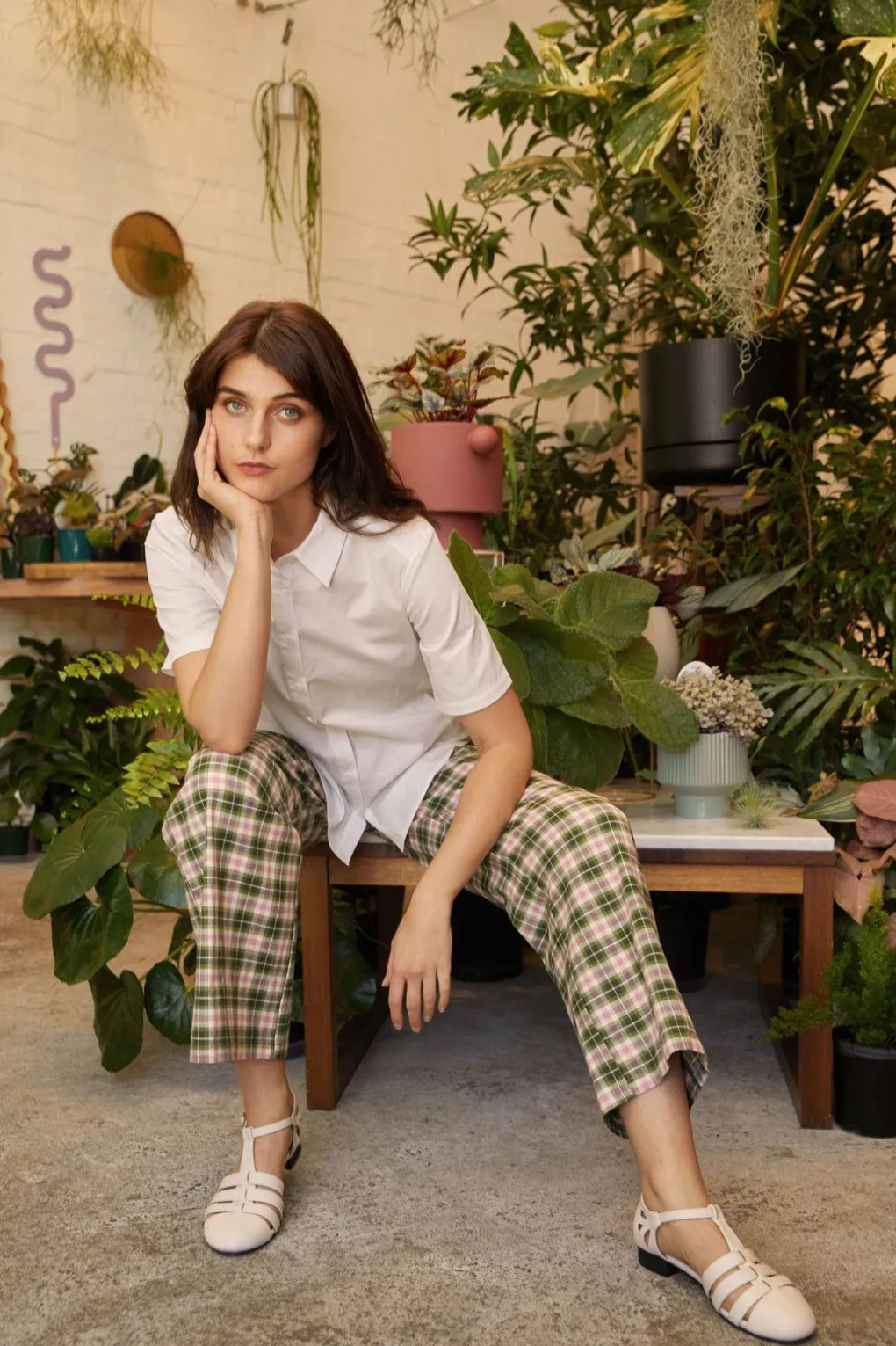 Hazel Check Pant