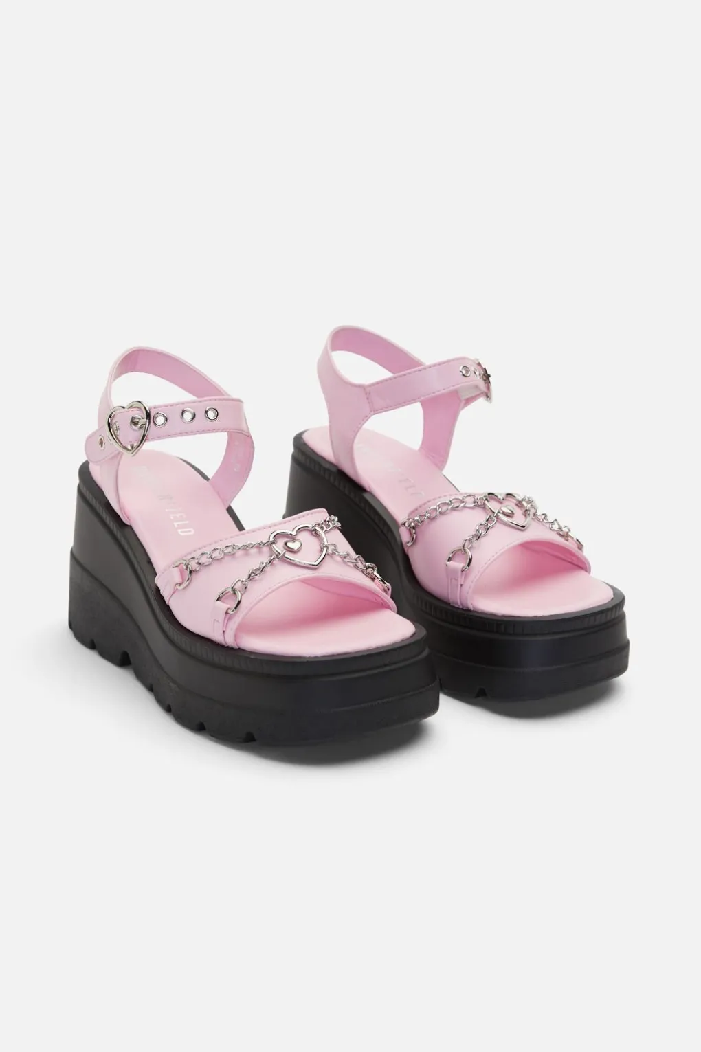 Heart Trim Platform Sandal