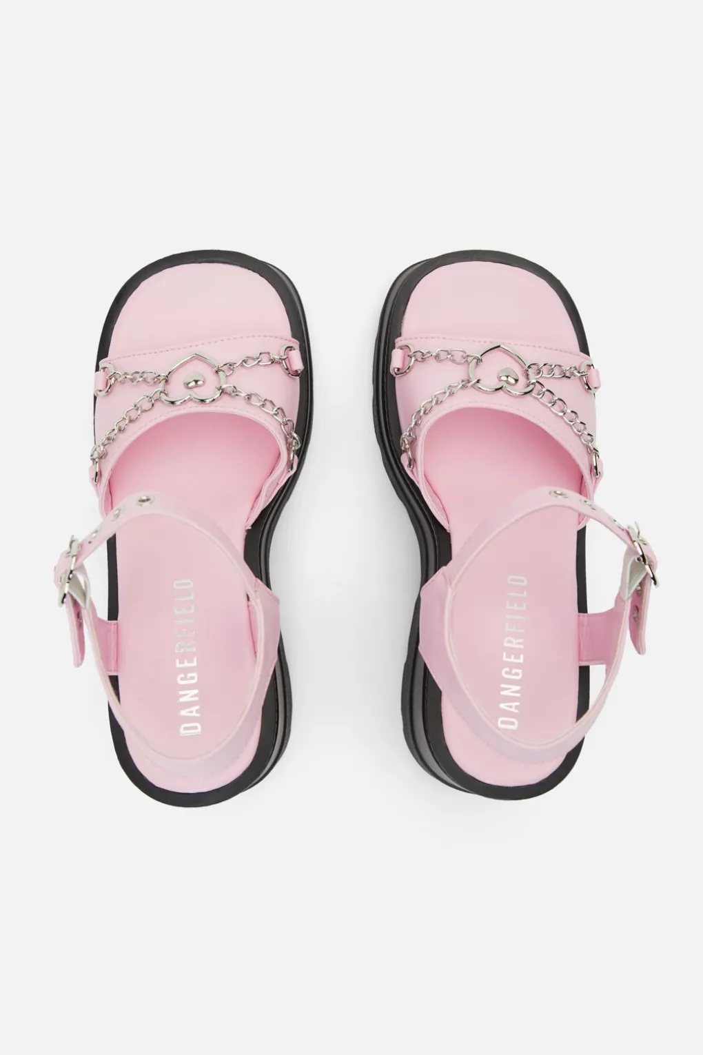 Heart Trim Platform Sandal