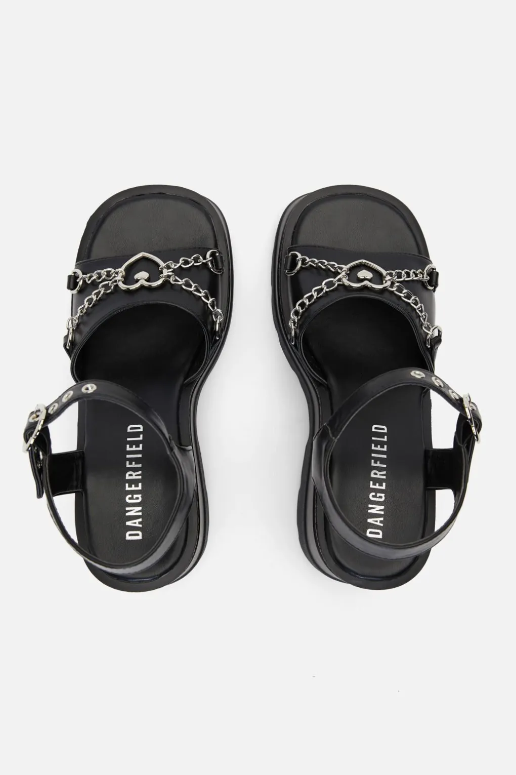 Heart Trim Platform Sandal