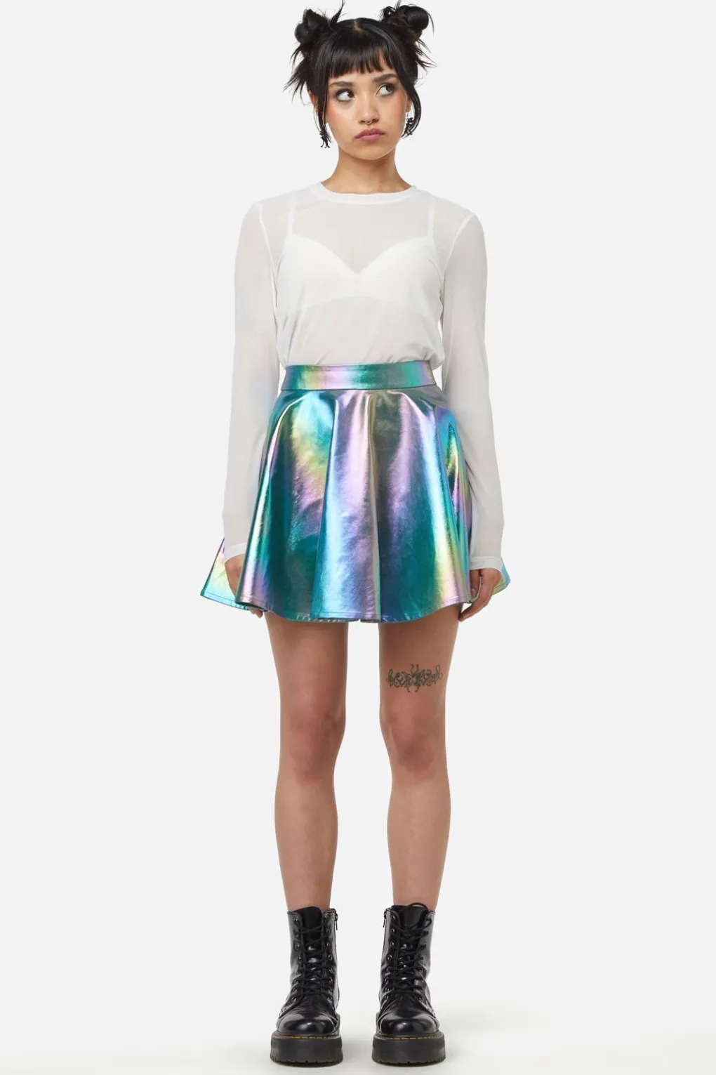 Infrared Pu Circle Skirt