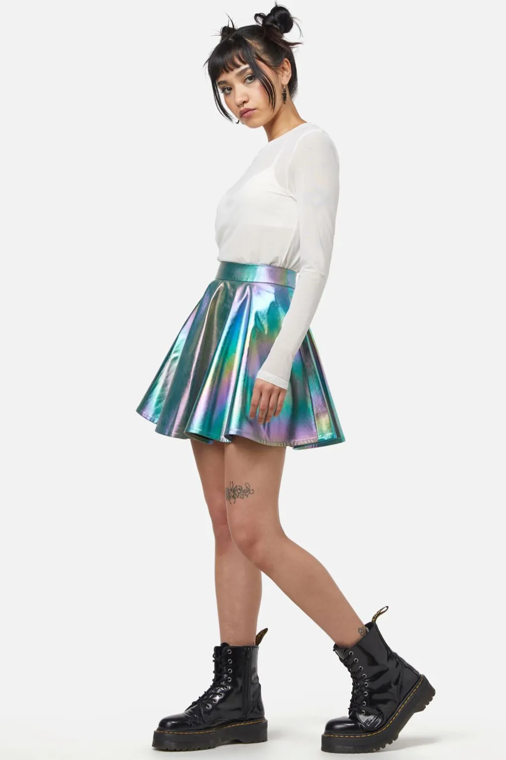 Infrared Pu Circle Skirt