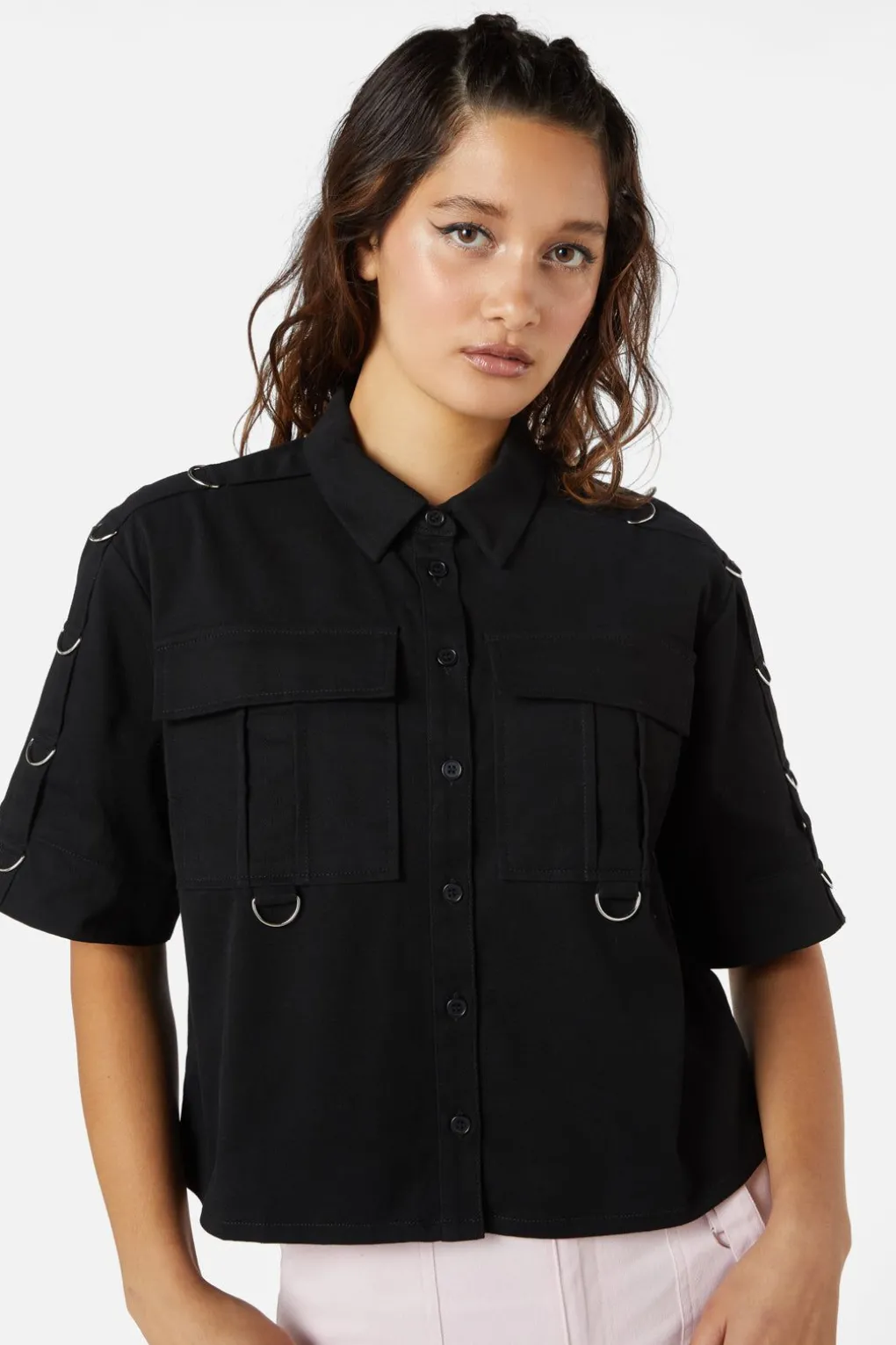 Jagger O-Ring Crop Blouse
