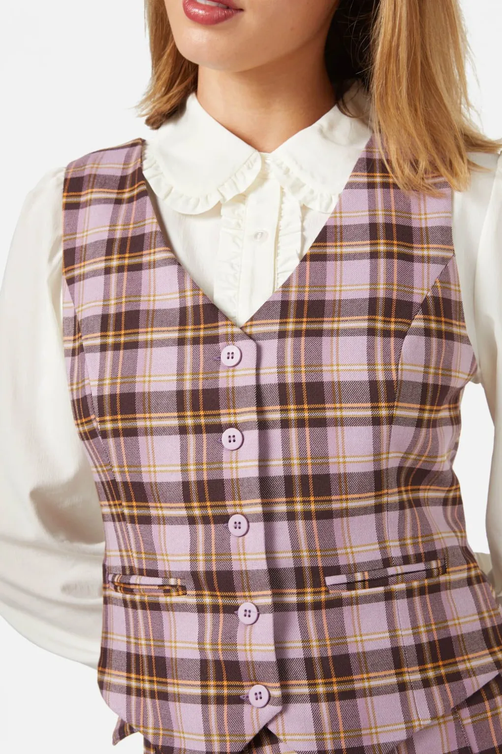 Jeannie Check Vest