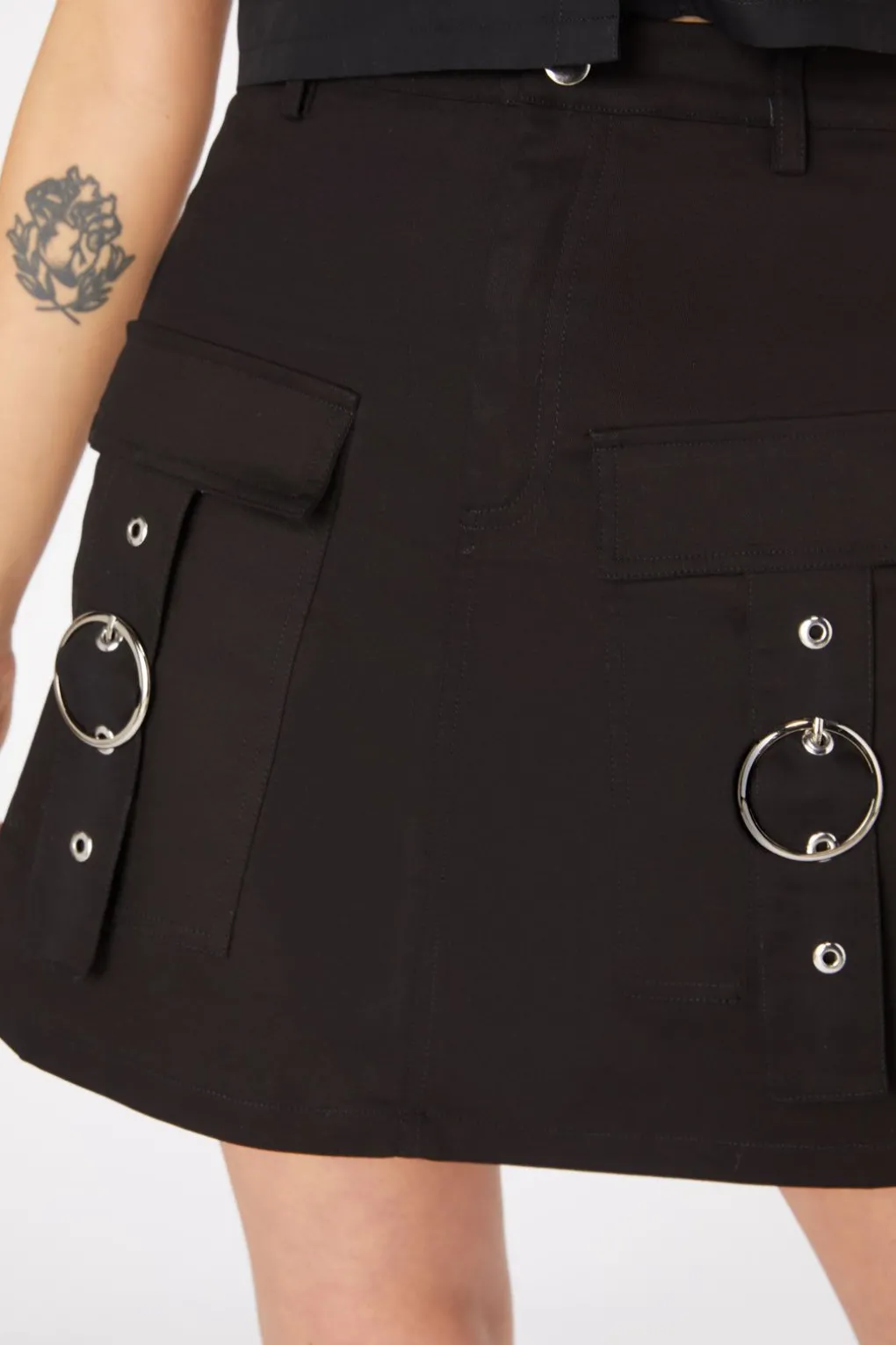 Kira Cargo Twill Mini Skirt