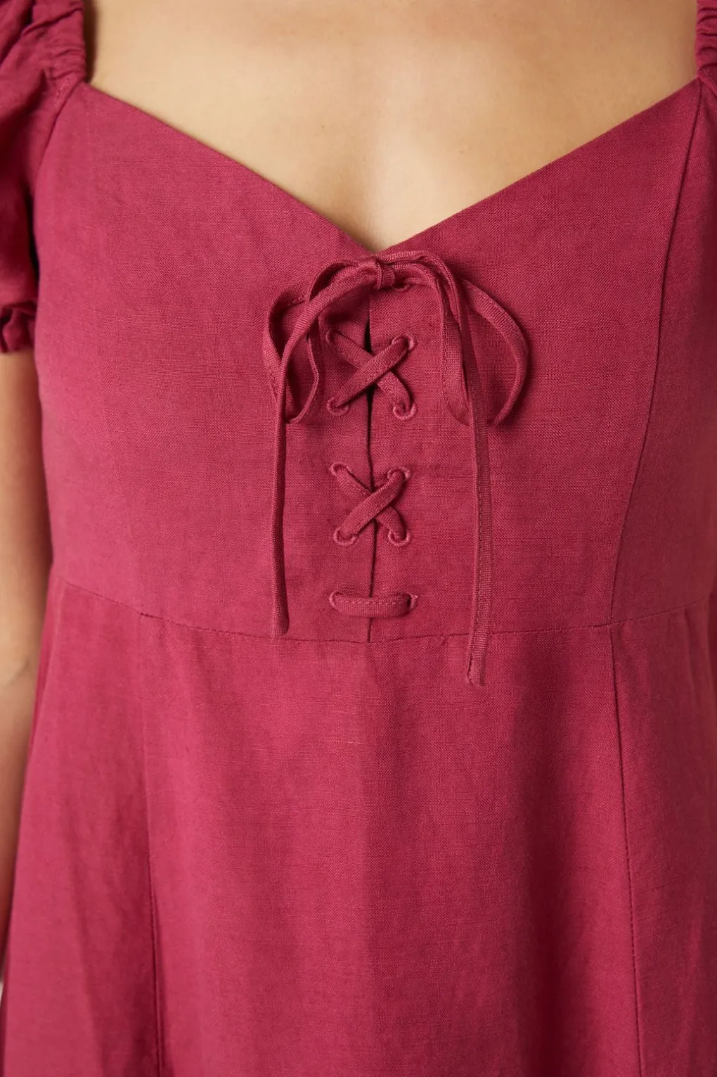Leah Lace Up Dress