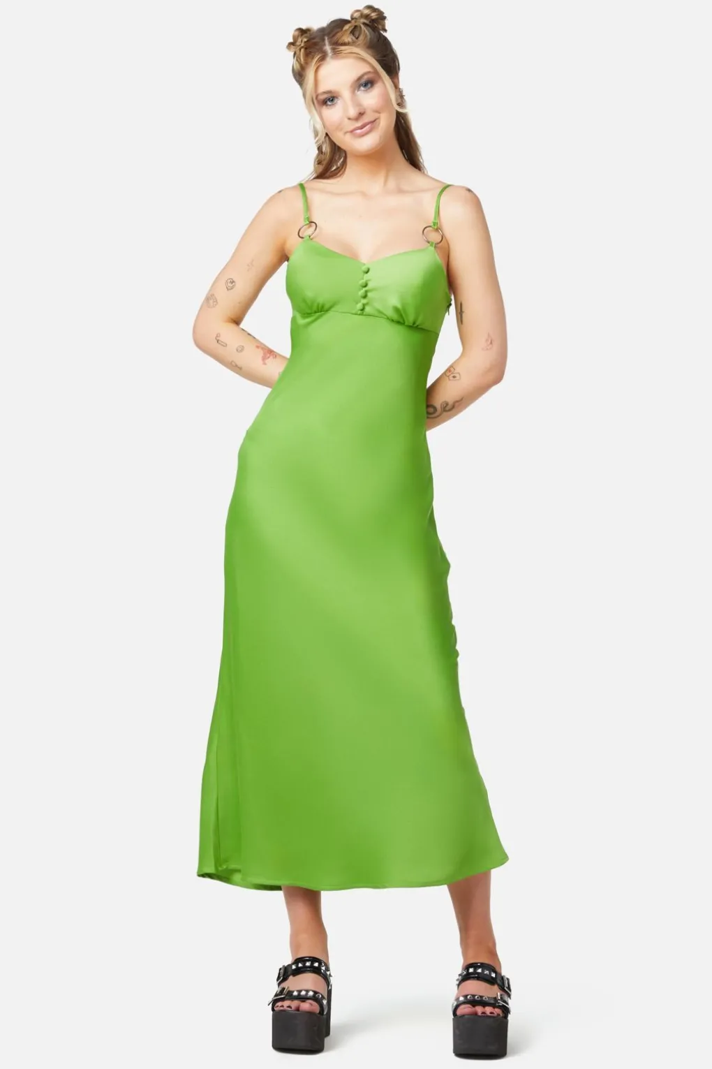 Lizzie Satin Bias Cut Dress