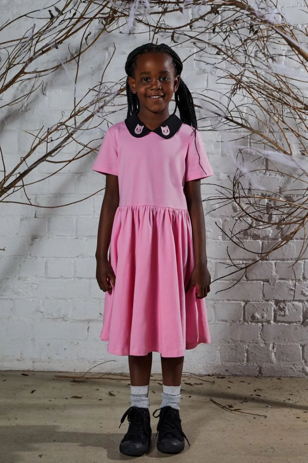 Night Sky Kids Collar Dress