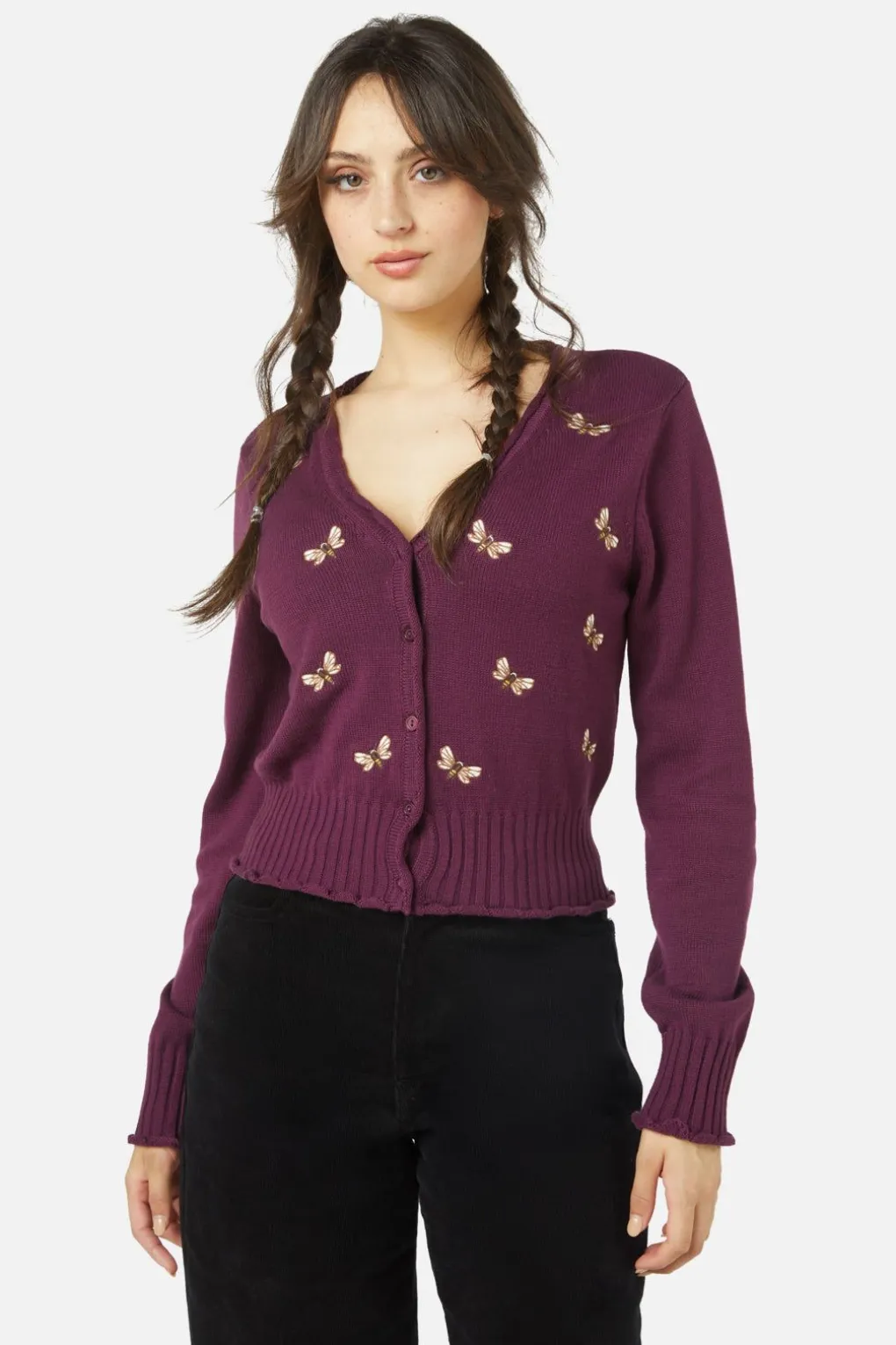 Nz Bee Emb Cardi