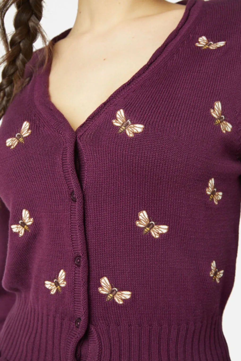 Nz Bee Emb Cardi