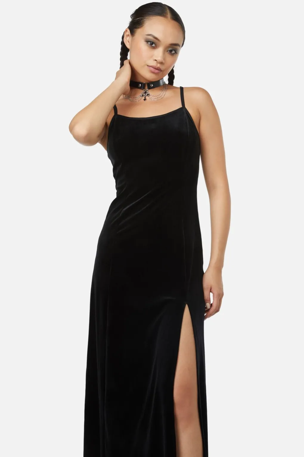 Obsidian Velvet Dress
