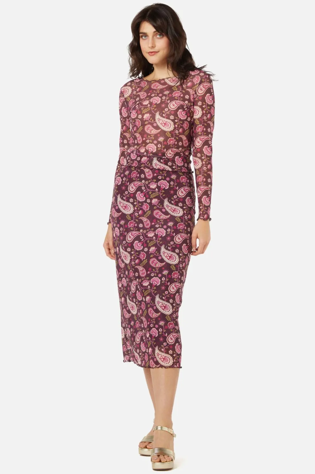 Paisley Mesh Skirt