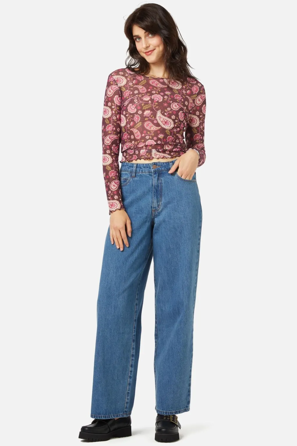 Paisley Mesh Top