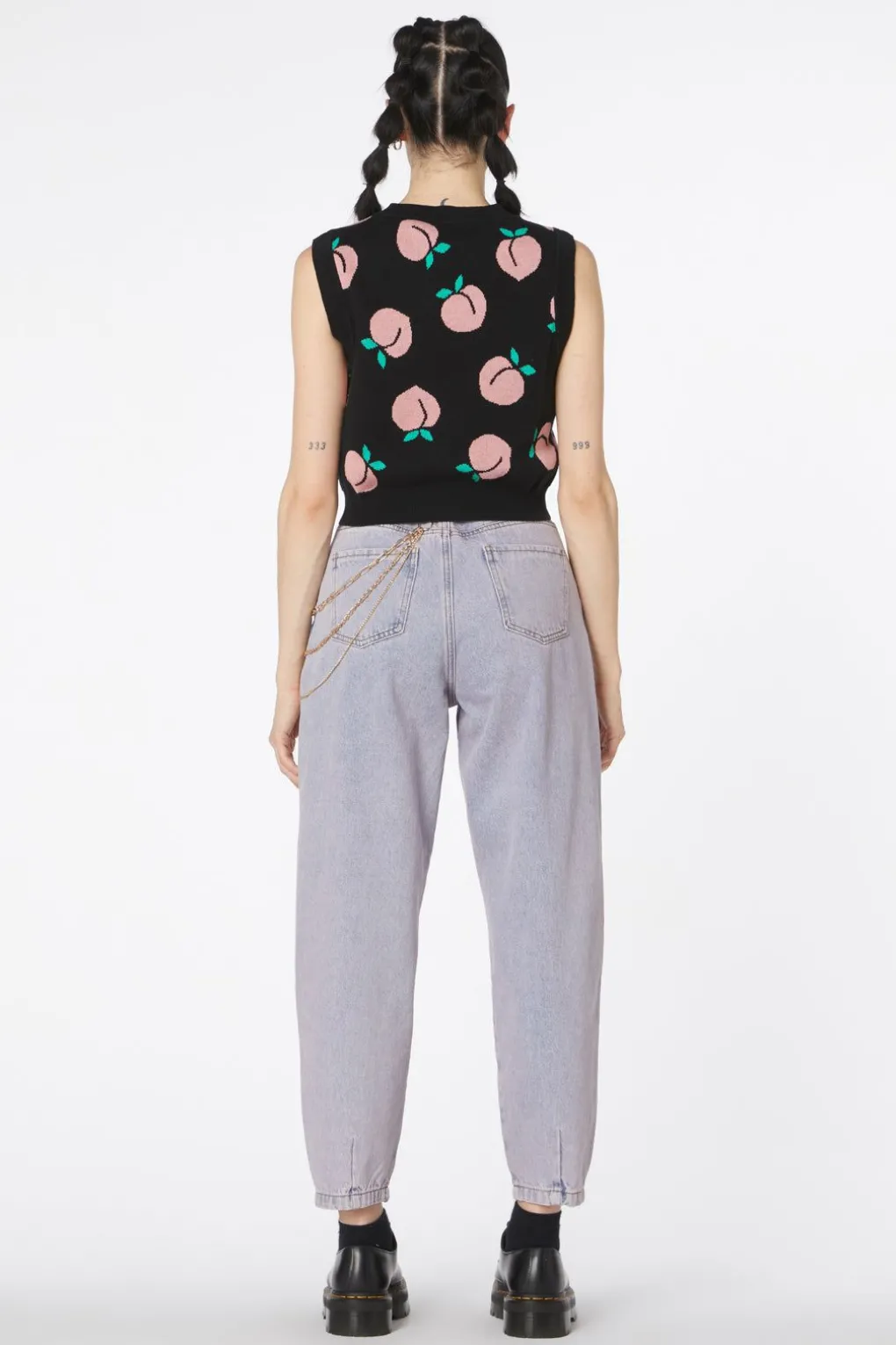 Peach Cotton Knit Vest