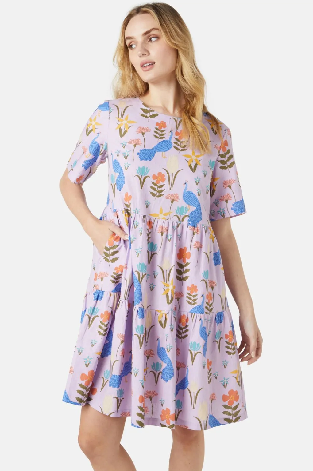 Peacock Mini Dress