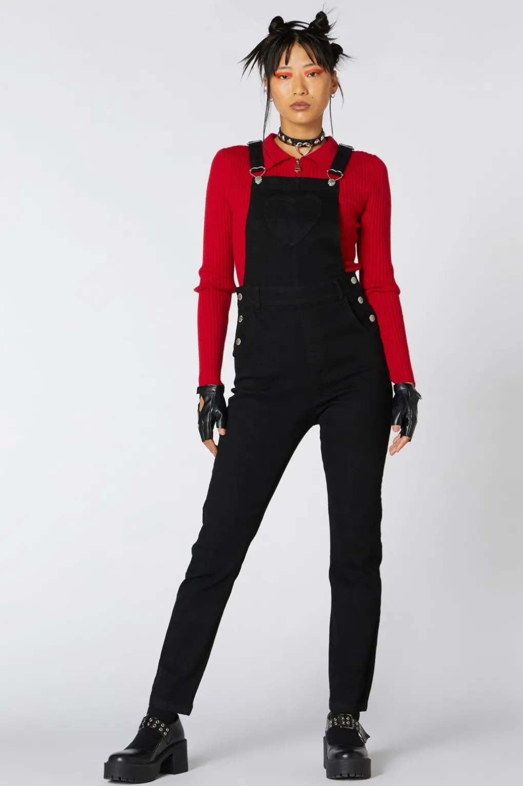 Pocket Heart Denim Overall