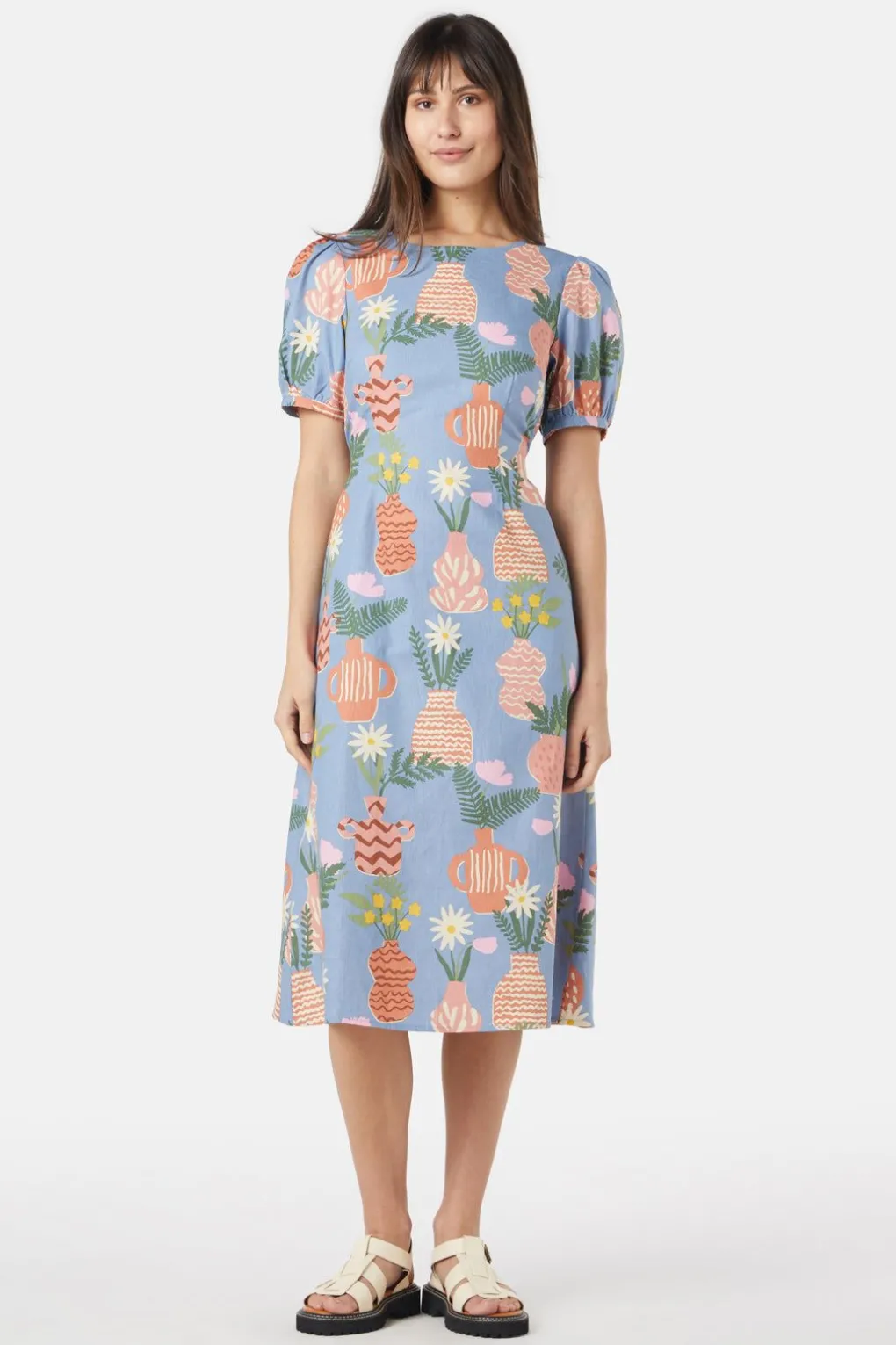 Pretty Vases Midi Dress